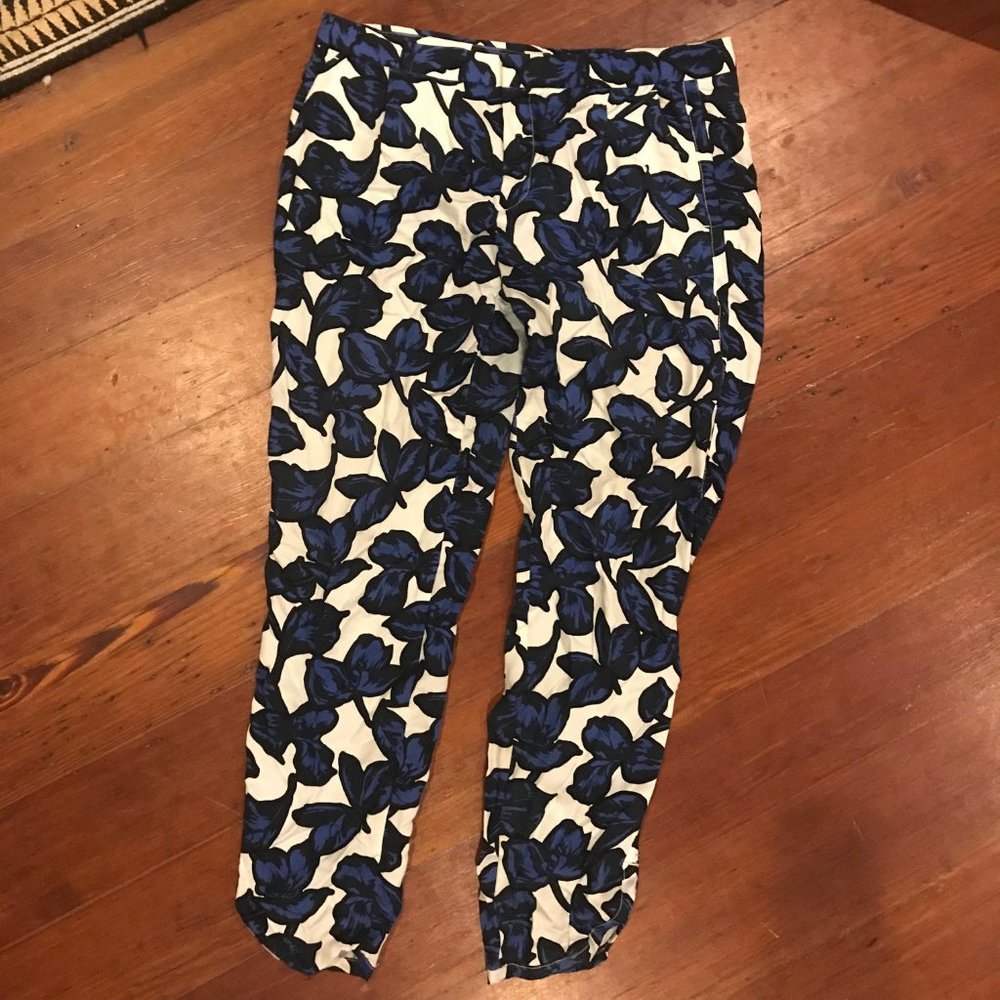Floral Banana Republic Crop Pants